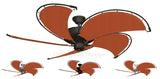 52 inch Raindance Nautical Ceiling Fan - Sunbrella Rust Orange Canvas Blades