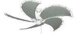 52 inch Raindance Pure White Nautical Ceiling Fan - Classic Gray Canvas Blades