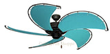 Raindance Ceiling Fan in Oil Rubbed Bronze with Aruba blue canvas blades