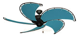 Raindance Ceiling Fan in Oil Rubbed Bronze with Turquoise Canvas Blades