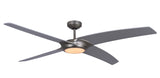 56 inch Starfire Ceiling Fan in Brushed Nickel with Light