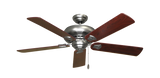 Tiara Ceiling Fan in Satin Steel with Cherry Matte Blades