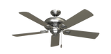 Tiara Ceiling Fan in Satin Steel with Satin Steel Blades