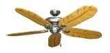 Tiara Ceiling Fan in Satin Steel with Colonial Maple Arbor 500 Blades