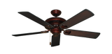 Tiara Ceiling Fan in Wine with Distressed Cherry Blades