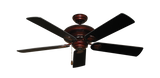 Tiara Ceiling Fan in Wine with Black Matte Blades