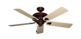 Tiara Ceiling Fan in Wine with Bleached Oak Matte Blades