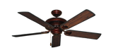 Tiara Ceiling Fan in Wine with Burnt Cherry Blades