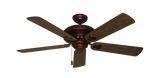 Tiara Ceiling Fan in Wine with Distressed Walnut Blades