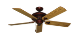Tiara Ceiling Fan in Wine with Oak Matte Blades