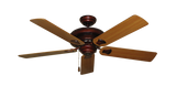 Tiara Ceiling Fan in Wine with Teak Matte Blades