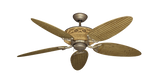 Tiki Outdoor Ceiling Fan with ABS Bamboo Blades in Walnut