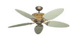 Tiki Outdoor Ceiling Fan with ABS Bamboo Blades in Antique White