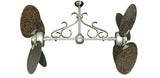 50 inch Twin Star III with Barcelona Wood Blades, Brushed Nickel Motor Finish and Decorative Scroll