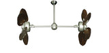 35 inch Twin Star III Double Ceiling Fan -  Arbor 600 Blades, Brushed Nickel Motor Finish