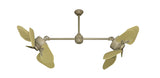 35 inch Twin Star III Double Ceiling Fan - ABS Outdoor Tan Blades, Driftwood Motor Finish