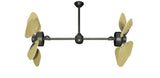 35 inch Twin Star III Double Ceiling Fan - ABS Outdoor Tan Blades, Oil Rubbed Bronze Motor Finish