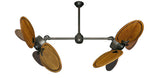 50 inch Twin Star III Double Ceiling Fan - Arbor 950 Oak Blades, Oil Rubbed Bronze Motor Finish
