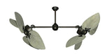 50 inch Twin Star III Double Ceiling Fan - Bombay Driftwood Blades, Oil Rubbed Bronze Motor Finish