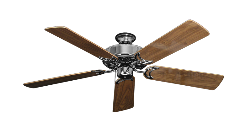 Dixie Belle ceiling fan in Chrome with Walnut Gloss Blades