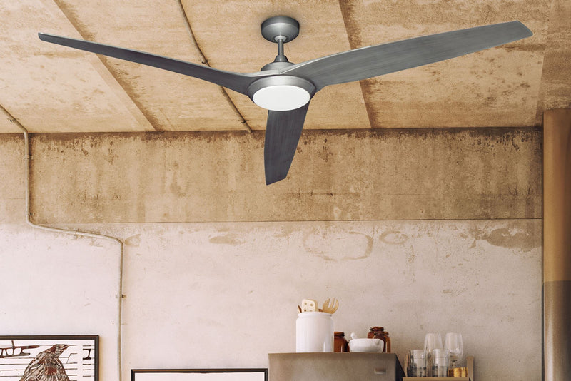 72 inch Evolution Ceiling Fan by Tropos Air - Brushed Nickel