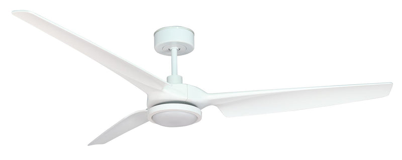 60 inch Astra with LED Light - Pure White Ceiling Fan by TroposAir