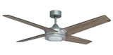 Ruskin 52 inch ceiling fan in brushed nickel finish, barnwood blades, remote included, LED Light