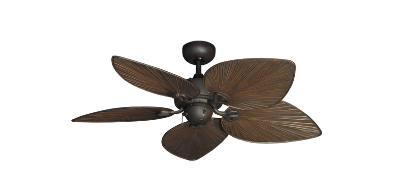 42 inch Bombay Ceiling Fan Oil Rubbed Bronze Finish  - Oil Rubbed Bronze Leaf Blades