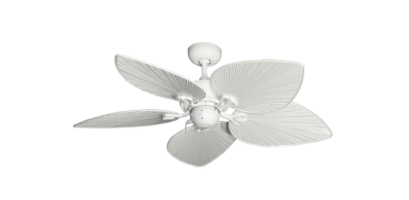 42 inch Bombay Ceiling Fan Pure White Finish - Pure White Leaf Blades