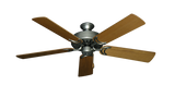 Dixie Belle traditional ceiling fan in Brushed Nickel with 52 inch Light Oak Blades