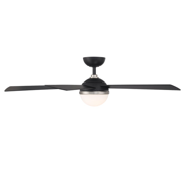 54 inch Eclipse Ceiling Fan by WAC Smart Fans - Brushed Nickel and Matte Black