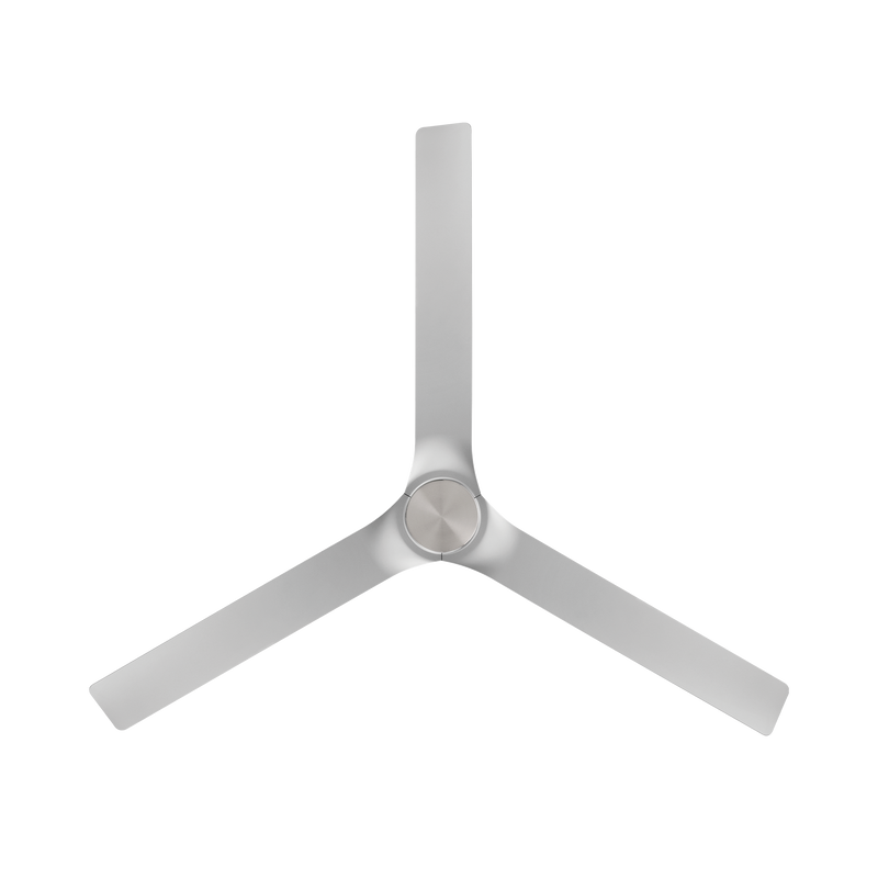 52 inch Smooth Flush Ceiling Fan with LED Light by Modern Forms - Brushed Nickel and Silver