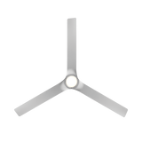 52 inch Smooth Flush Ceiling Fan with LED Light by Modern Forms - Brushed Nickel and Silver