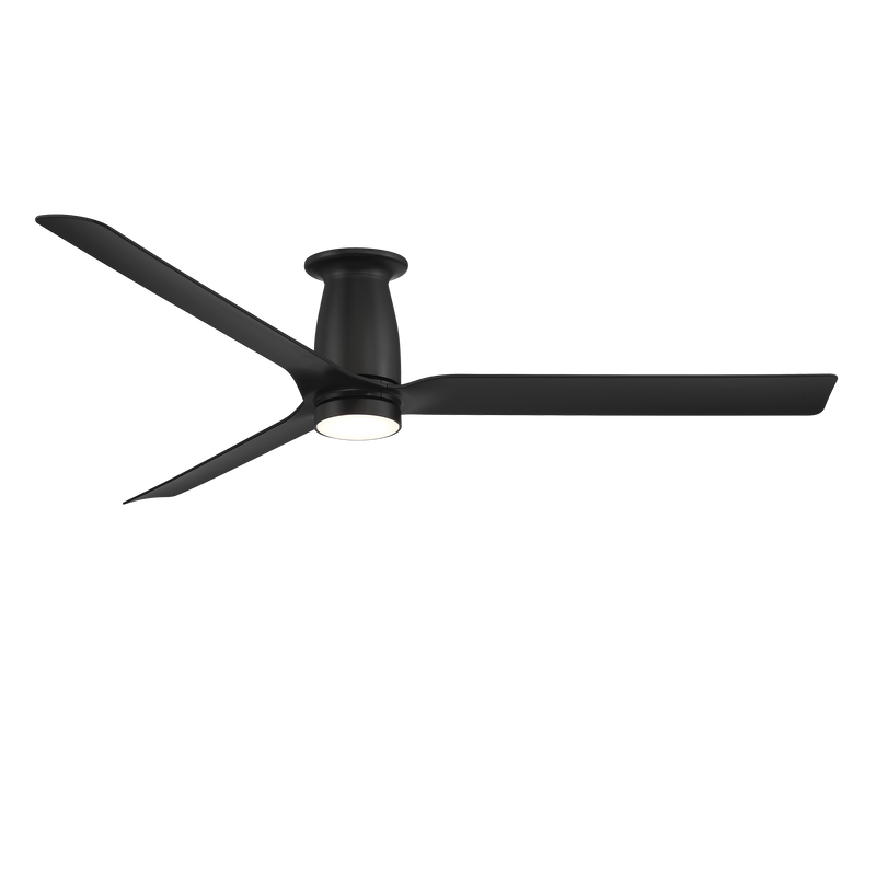 52 inch Smooth Flush Ceiling Fan with LED Light by Modern Forms - Matte Black