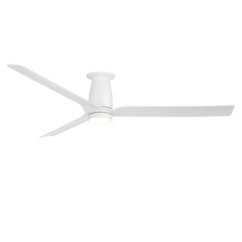 52 inch Smooth Flush Ceiling Fan with LED Light by Modern Forms - Matte White