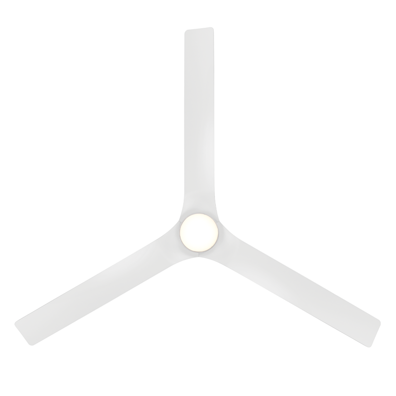 52 inch Smooth Flush Ceiling Fan with LED Light by Modern Forms - Matte White