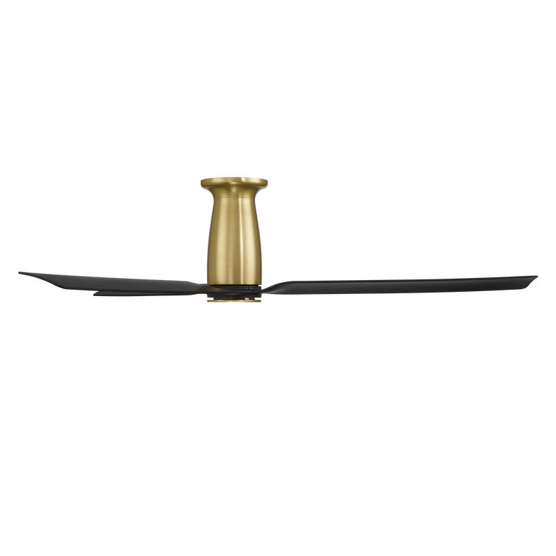 52 inch Smooth Flush Ceiling Fan with LED Light by Modern Forms - Soft Brass and Matte Black
