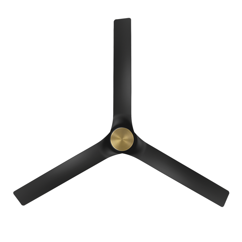 52 inch Smooth Flush Ceiling Fan with LED Light by Modern Forms - Soft Brass and Matte Black