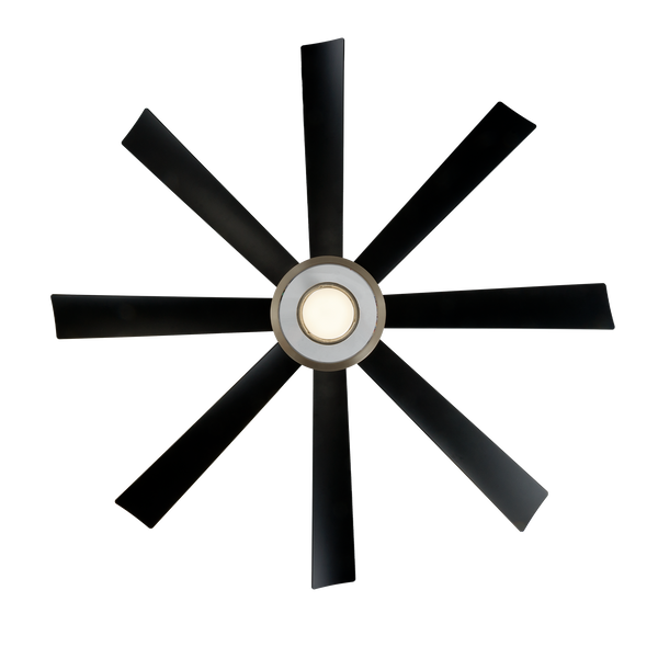 60 inch Aura Smart Fan by Modern Forms - Matte Black and Brushed Nickel