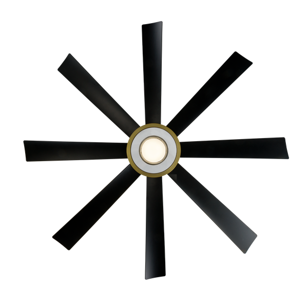60 inch Aura Smart Fan by Modern Forms - Matte Black and Soft Brass