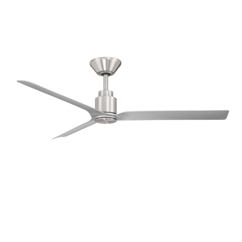 52 inch Smooth Ceiling Fan with LED Light by Modern Forms - Brushed Nickel and Silver