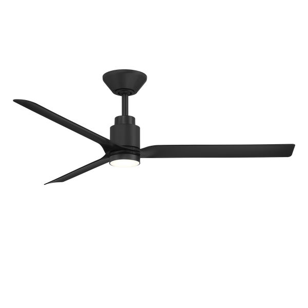 52 inch Smooth Ceiling Fan with LED Light by Modern Forms - Matte Black