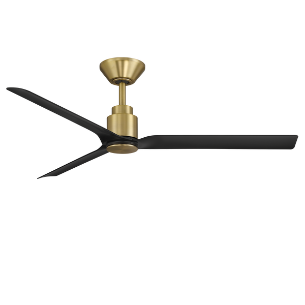 52 inch Smooth Ceiling Fan with LED Light by Modern Forms - Soft Brass and Matte Black