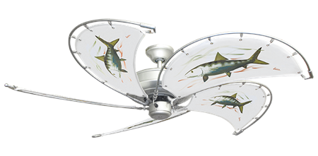 52 inch Raindance Ceiling Fan - Bonefish - Game Fish of the Florida Keys Custom Canvas Blades