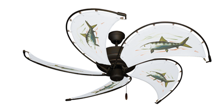 52 inch Raindance Ceiling Fan - Bonefish - Game Fish of the Florida Keys Custom Canvas Blades