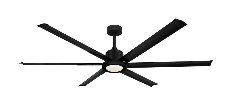 72 inch Titan II Large Ceiling Fan by TroposAir - Matte Black