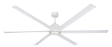 84 inch Titan II  Large Ceiling Fan with LED Light by TroposAir - Pure White