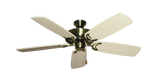 Riviera Antique Brass Ceiling Fan with Arbor 425 Whitewash Blades