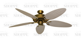 52 inch Riviera Ceiling Fan - Bamboo or Palm Style Reversible Blades