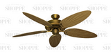 52 inch Riviera Ceiling Fan - Bamboo or Palm Style Reversible Blades